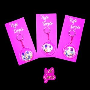 Groove With The Stars Smiley Face Bubble Charm Key Chain